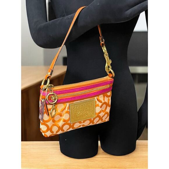 Y2K Coach 13826 Poppy OP Art Signature Tote & Large Wristlet - Picture 9 of 15